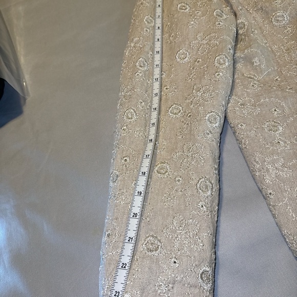 2/$35 Coldwater Creek Beautiful Embroidered linen Blazer Women’s PL Elegant - Picture 7 of 12
